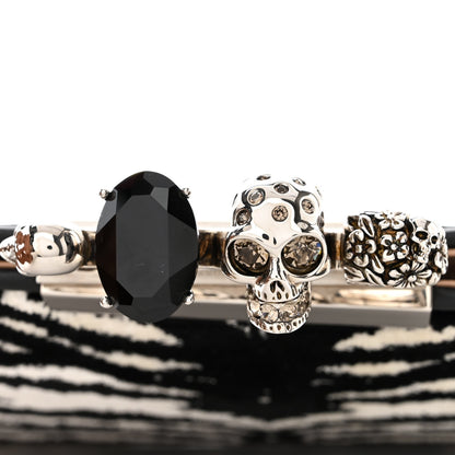 Alexander McQueen Calf Hair Zebra Print Knuckle Box Clutch 11 of 11
