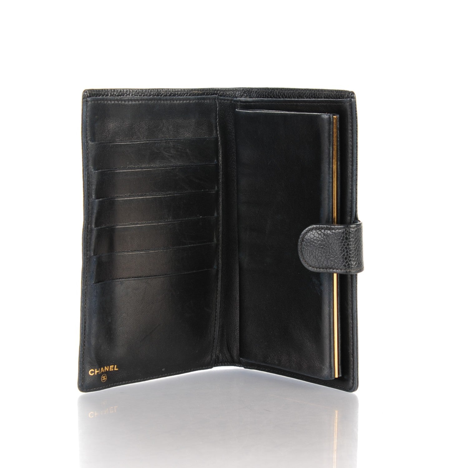 Chanel Caviar Timeless CC French Wallet Black 5 of 8