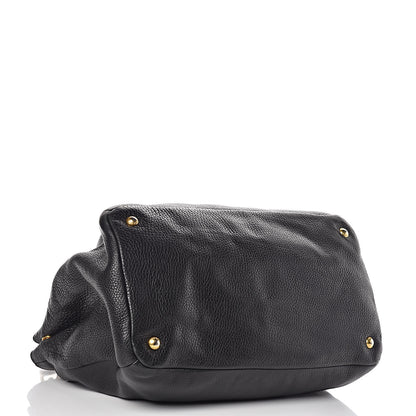 Prada Vitello Daino Tote Black 4 of 15