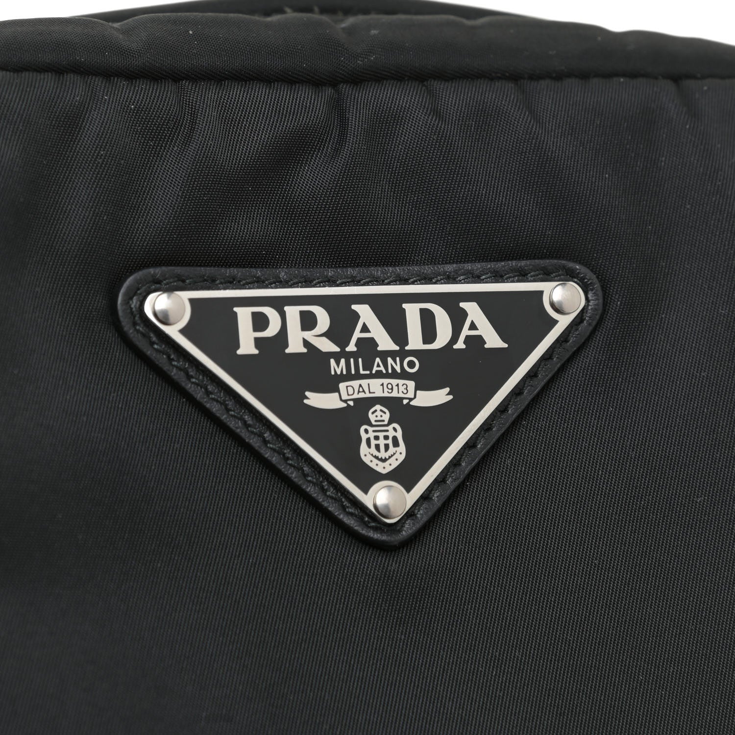 Prada Tessuto Nylon Soft Padded Belt Bag Black 10 of 10
