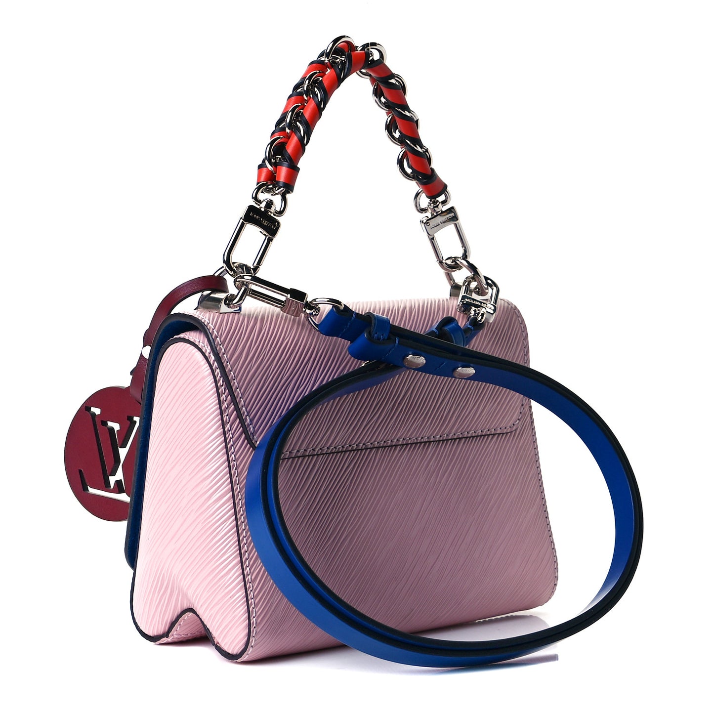 Epi Twist Braided Strap Shoulder Bag PM Rose Ballerine