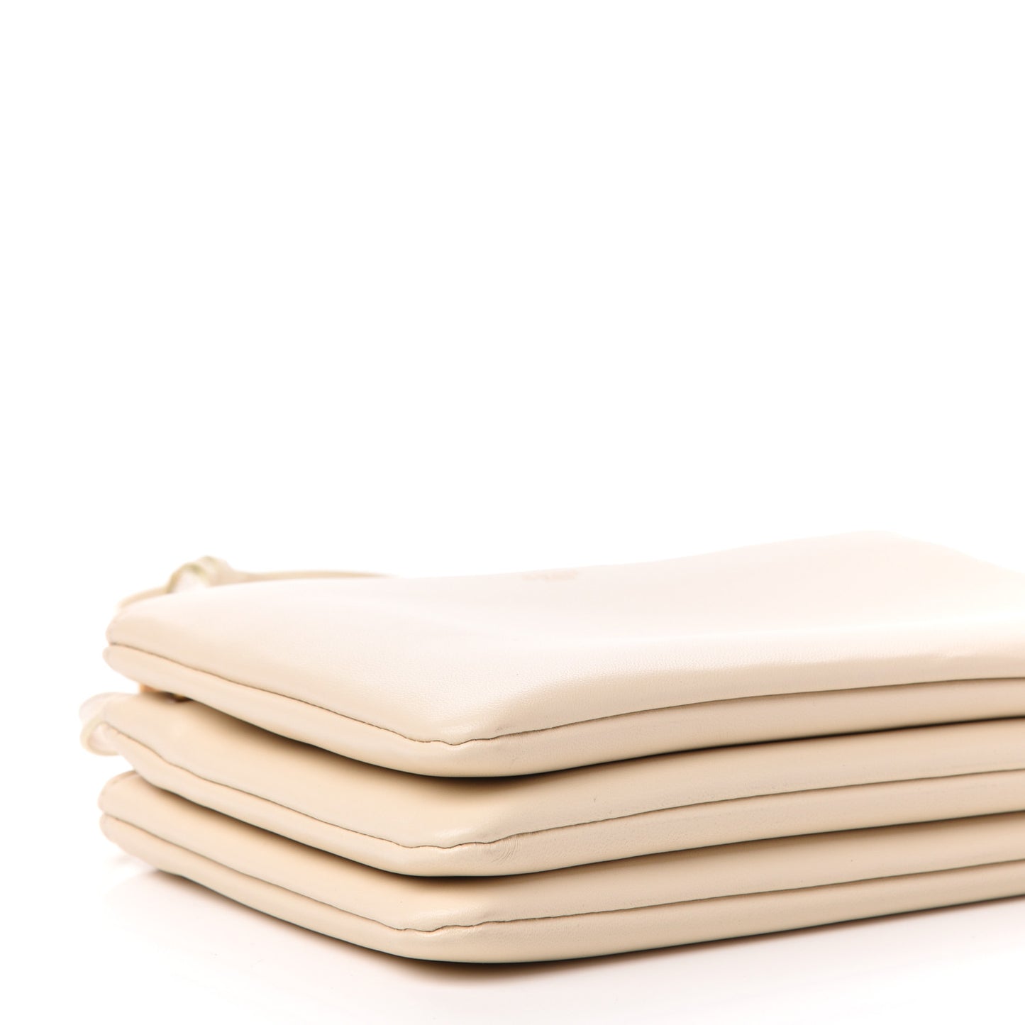 Lambskin Small Trio Crossbody Bag White