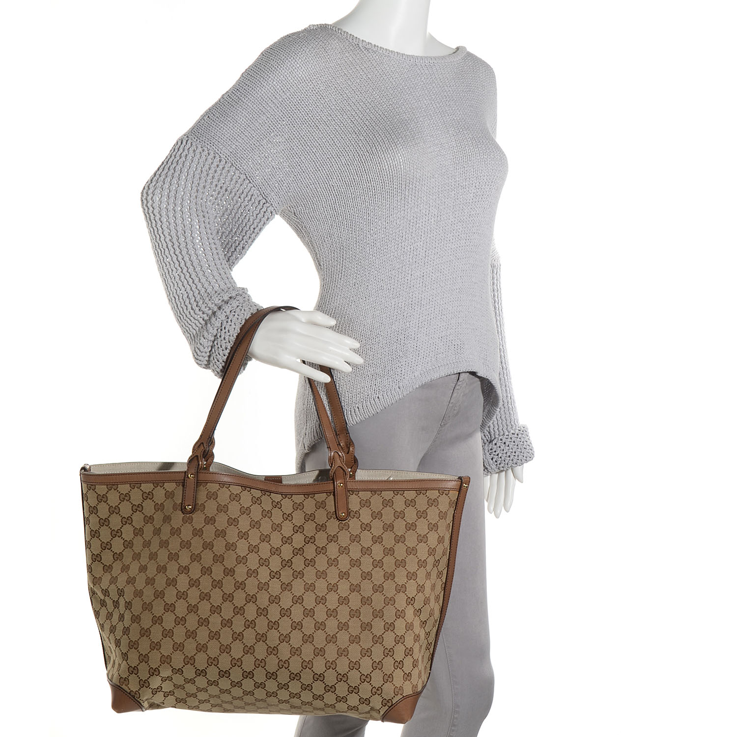 Gucci Monogram Large Craft Tote Light Brown 2 of 8