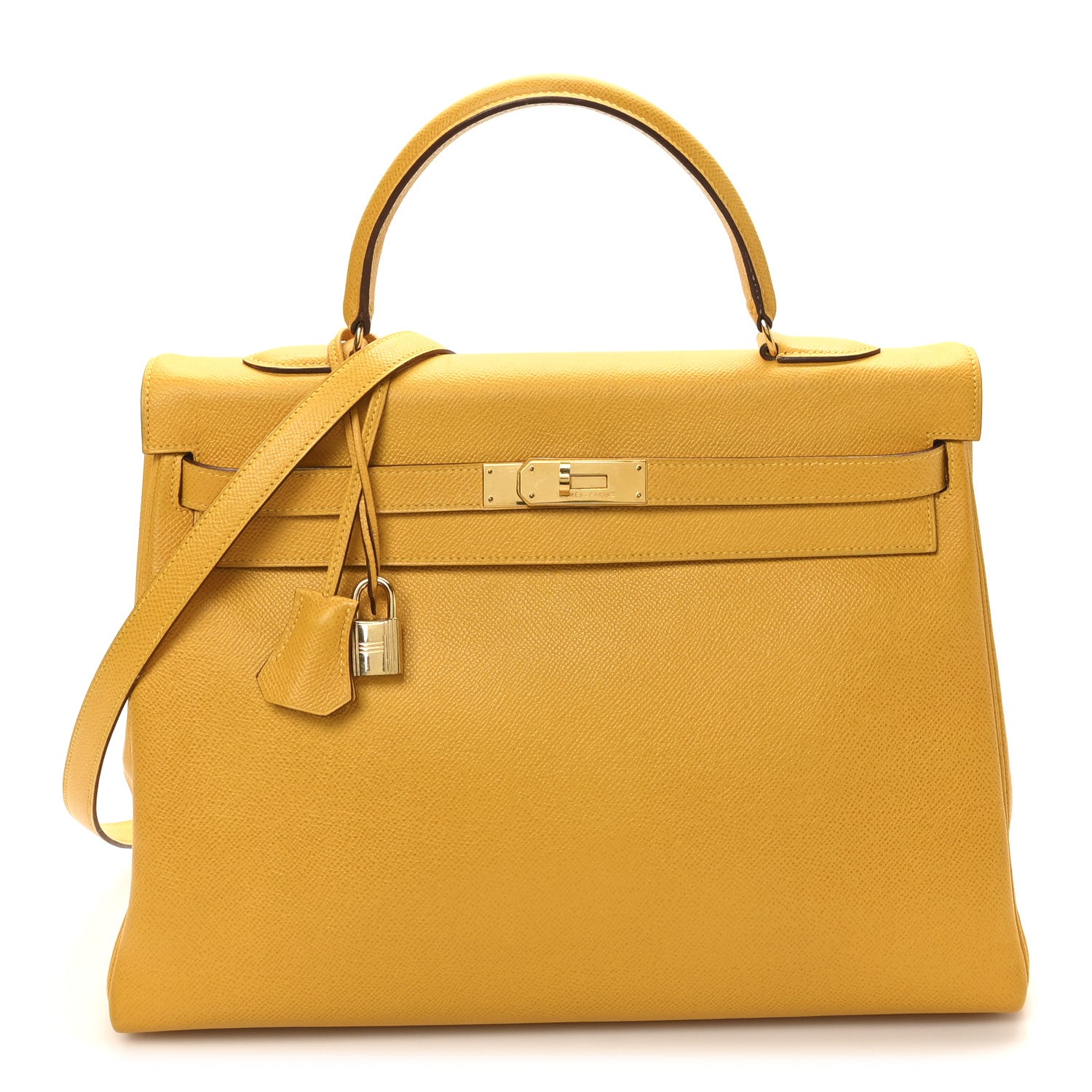 Hermes Courchevel Kelly Retourne 35 Jaune 1 of 10