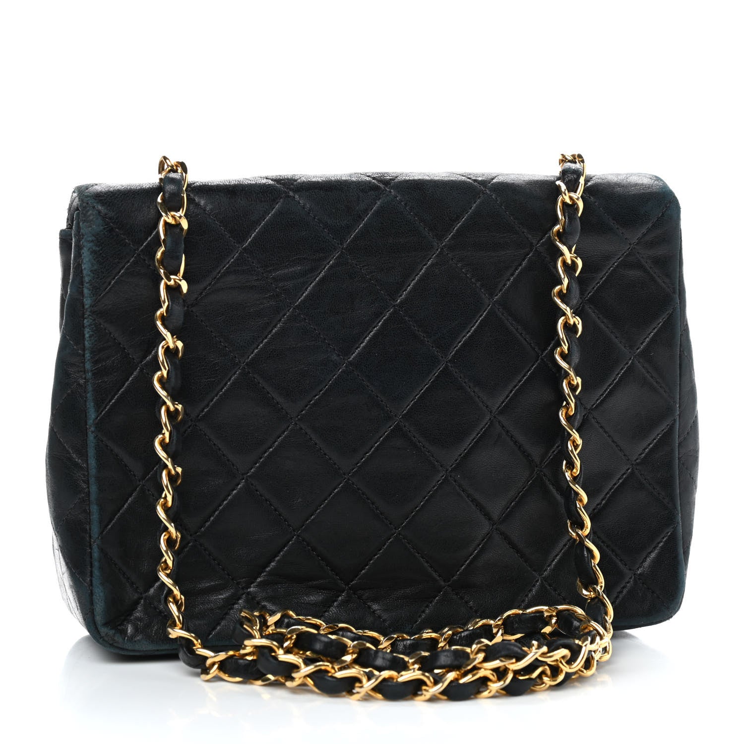 Chanel Lambskin Quilted Mini Square Flap Bag Black 3 of 9