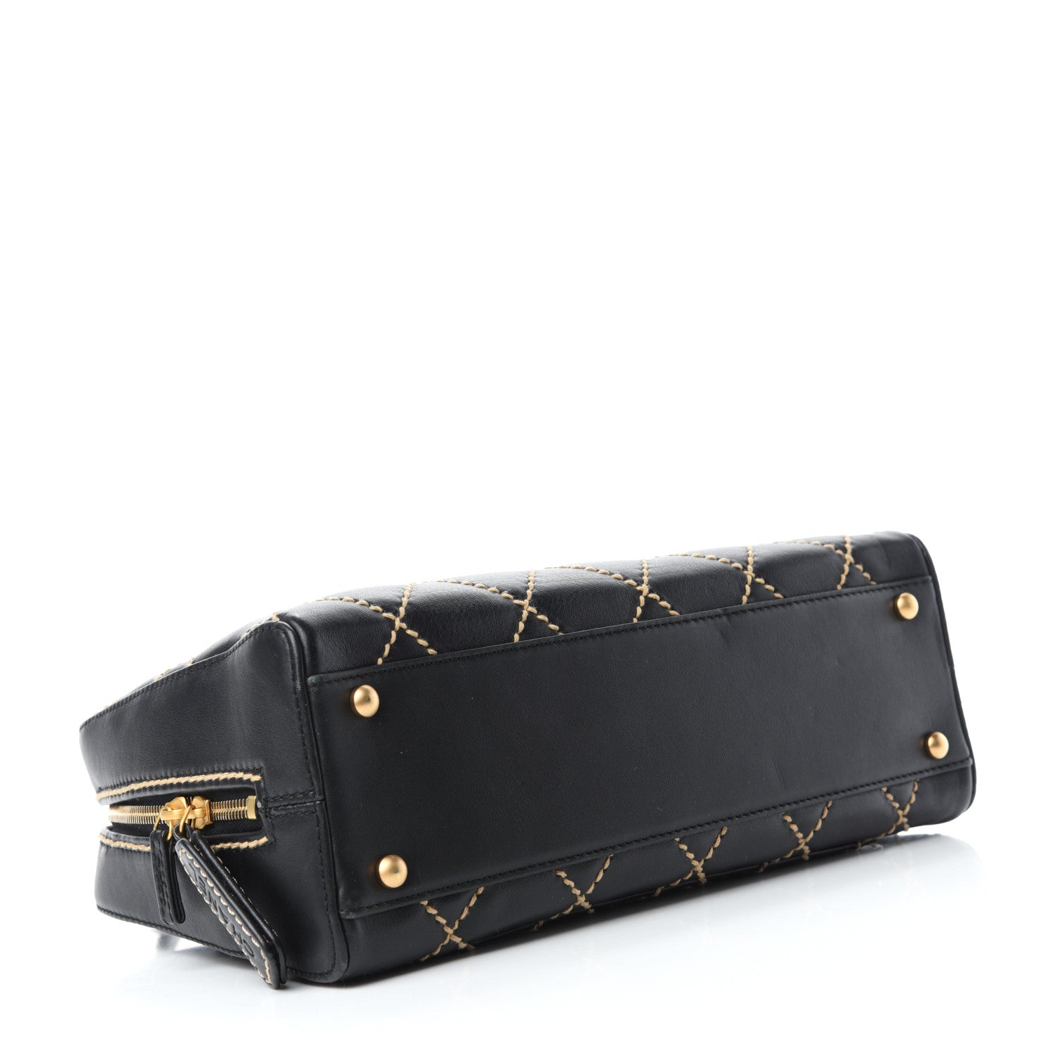 Chanel Calfskin Contrast Stitch Surpique Bowler Black 4 of 11