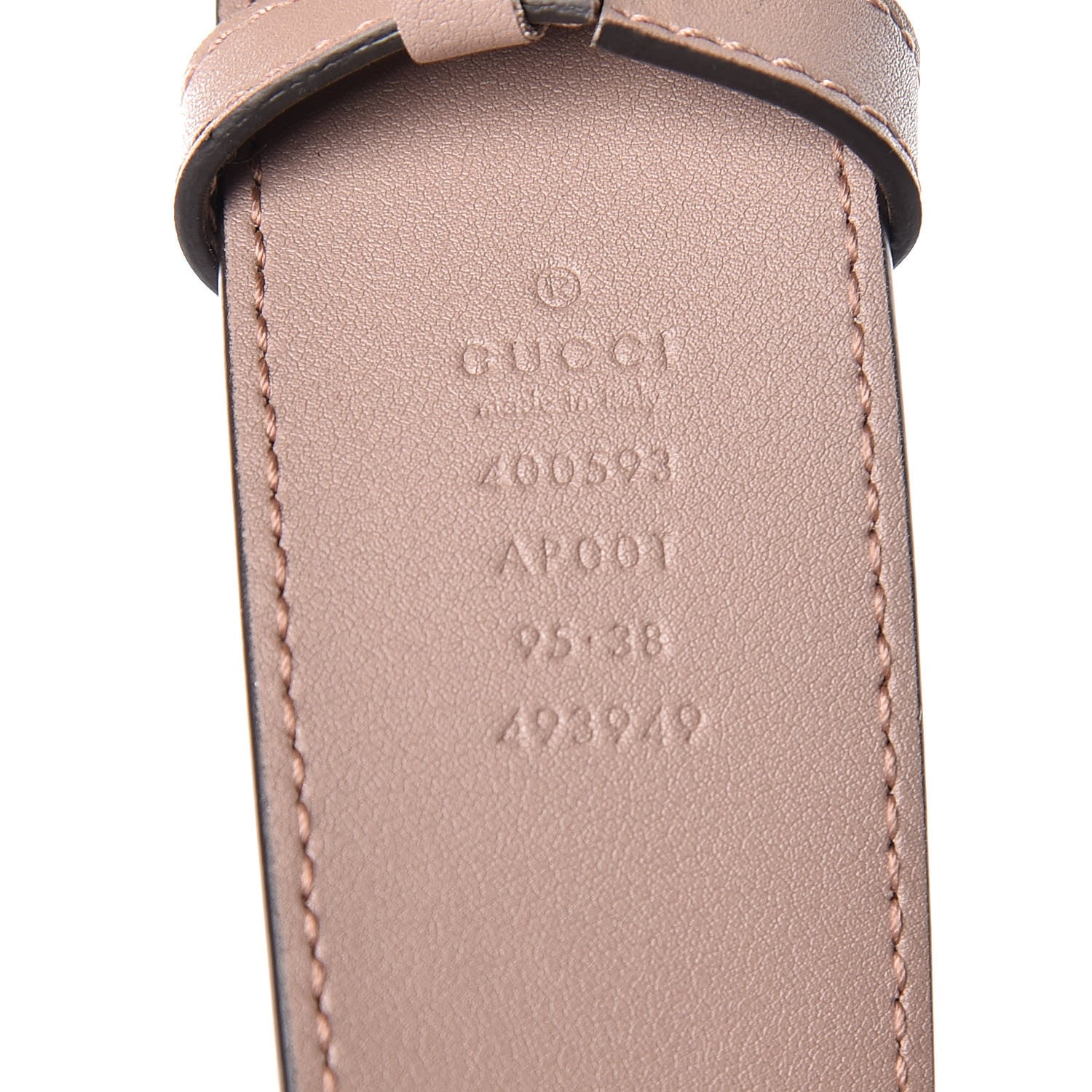 Gucci Calfskin Double G 40mm Belt 95 38 Porcelain Rose 4 of 9