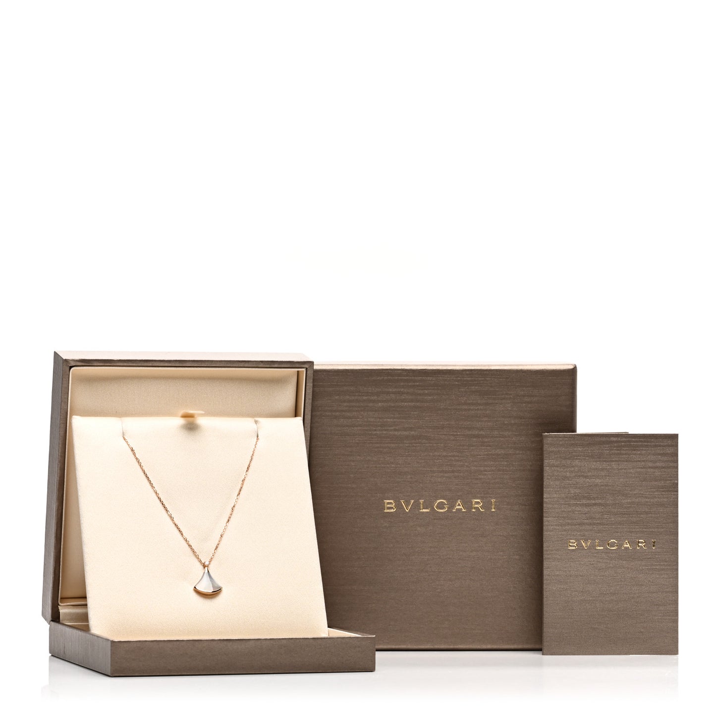 18K Rose Gold Diamond Mother of Pearl Small Divas' Dream Pendant Necklace