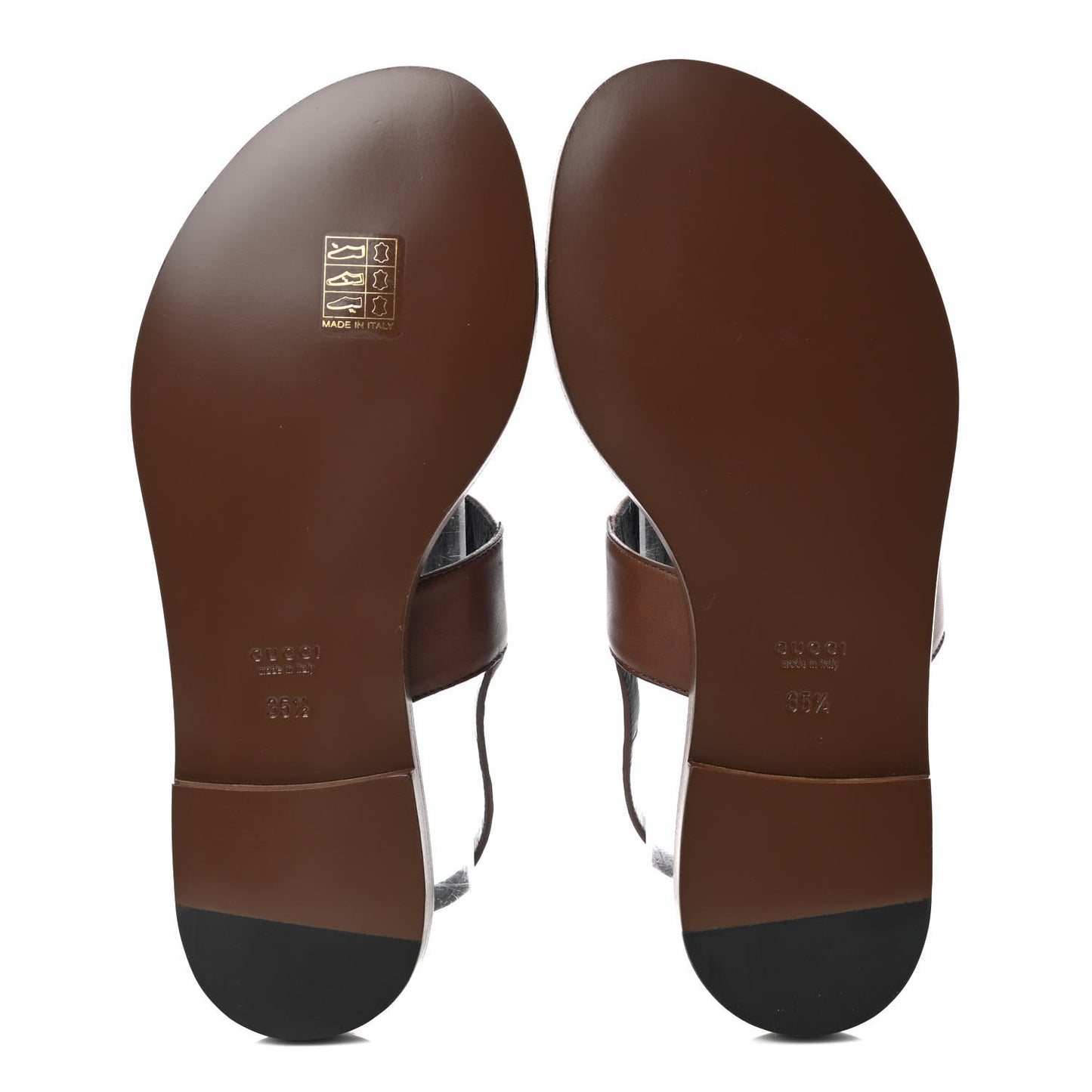 Calfskin Web GG Thong Sandals 35.5 Ebony