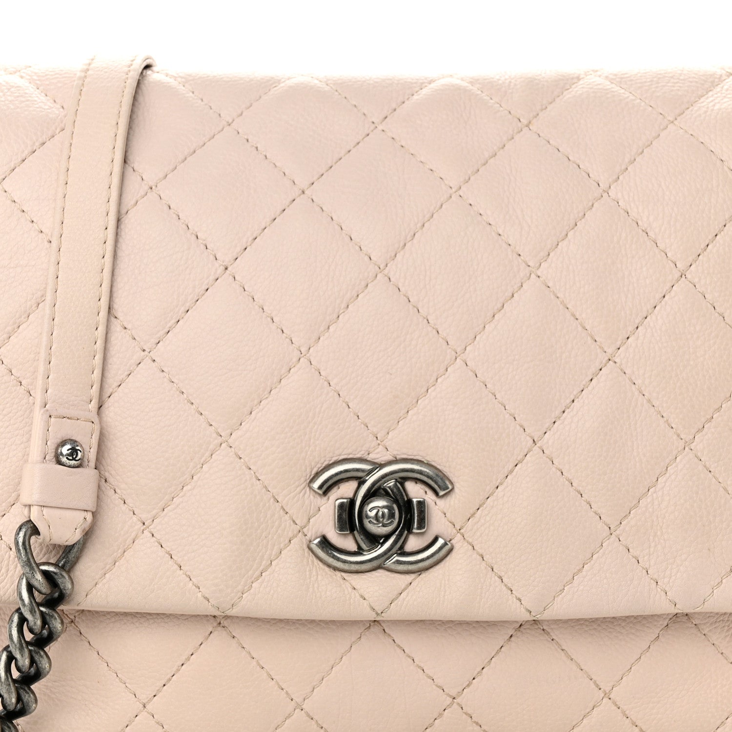Chanel Calfskin Quilted Couture Messenger Light Pink 8 of 12