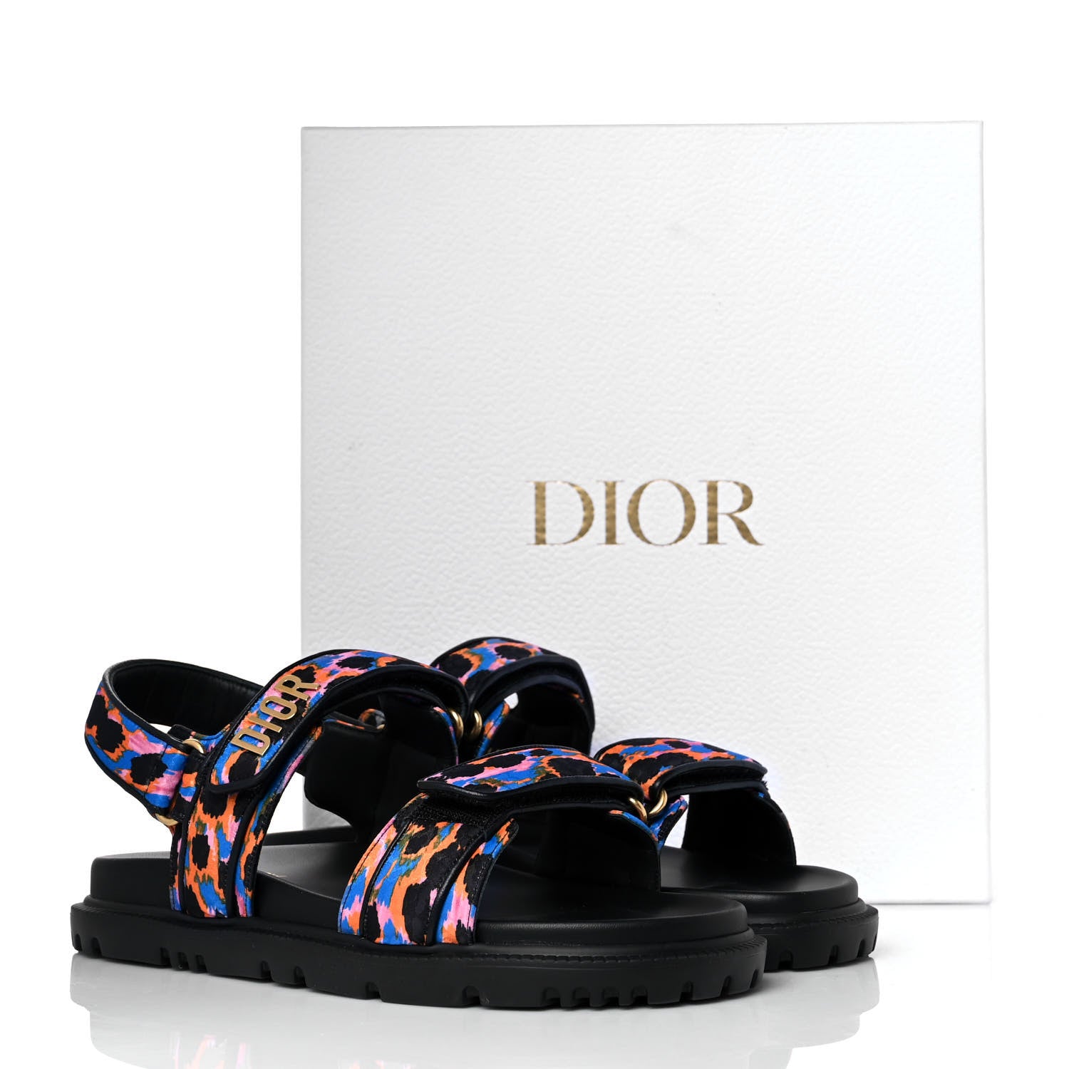 Christian Dior Technical Fabric Mizza Print DiorAct Sandals 40.5 Multicolor 9 of 9