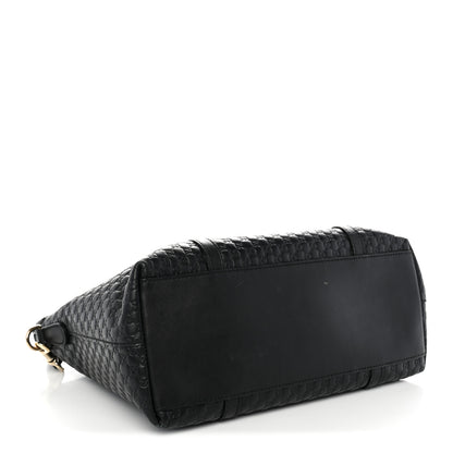 Gucci Soft Microguccissima Small Zippered Satchel Black 4 of 12