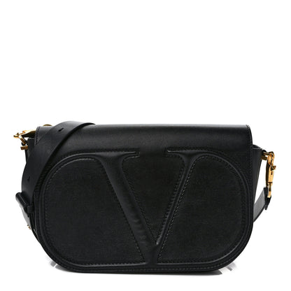 Valentino Garavani Calfskin VLogo Walk Shoulder Bag Black 1 of 9