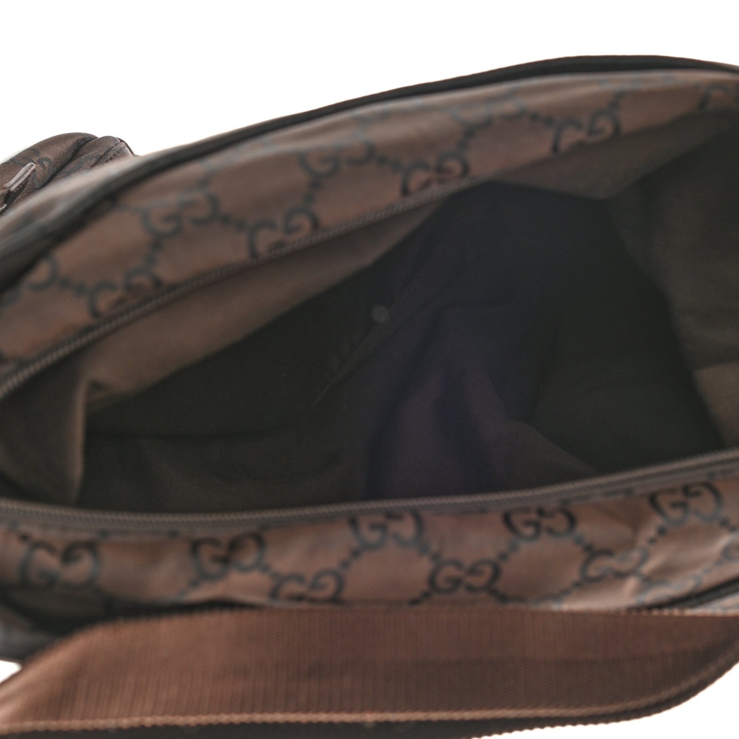 Gucci Nylon Monogram Extra Large Satchel Dark Brown 5 of 8