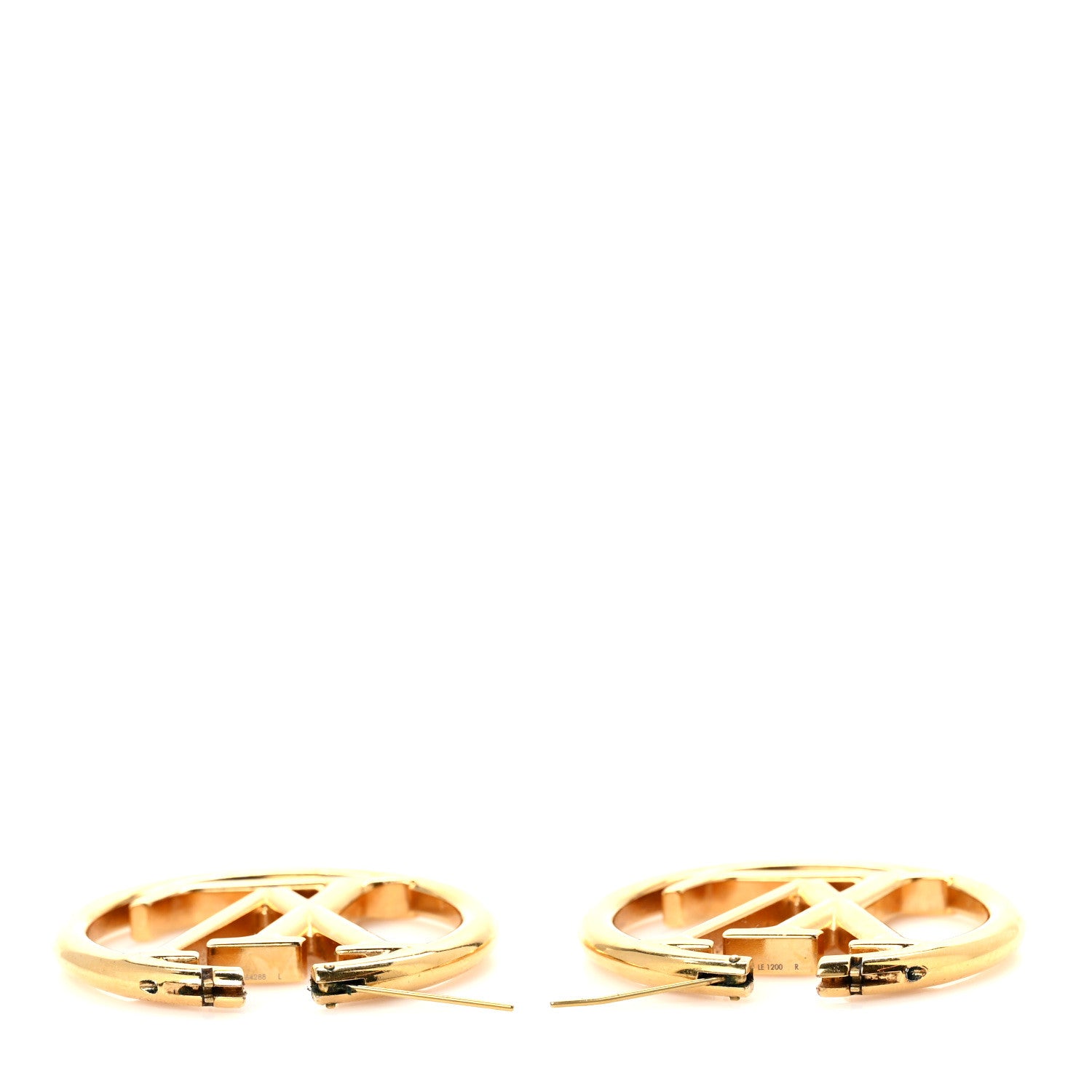 Louis Vuitton Metal Louise Hoop Earrings Gold 5 of 5
