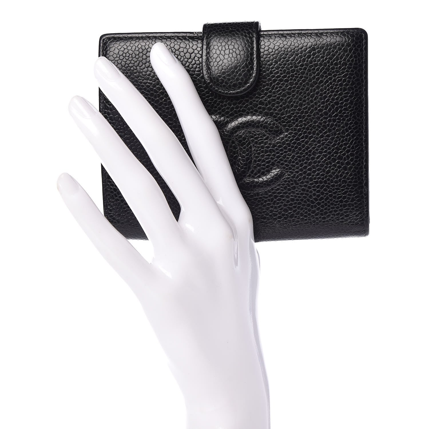 Chanel Caviar Timeless CC Compact French Wallet Black 2 of 15