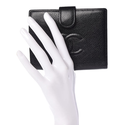 Chanel Caviar Timeless CC Compact French Wallet Black 2 of 15