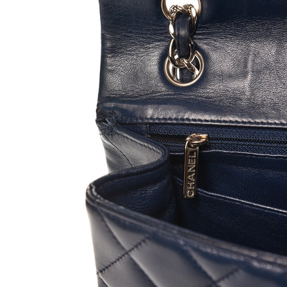 Chanel Lambskin Quilted Maxi Single Flap Navy 13 of 16
