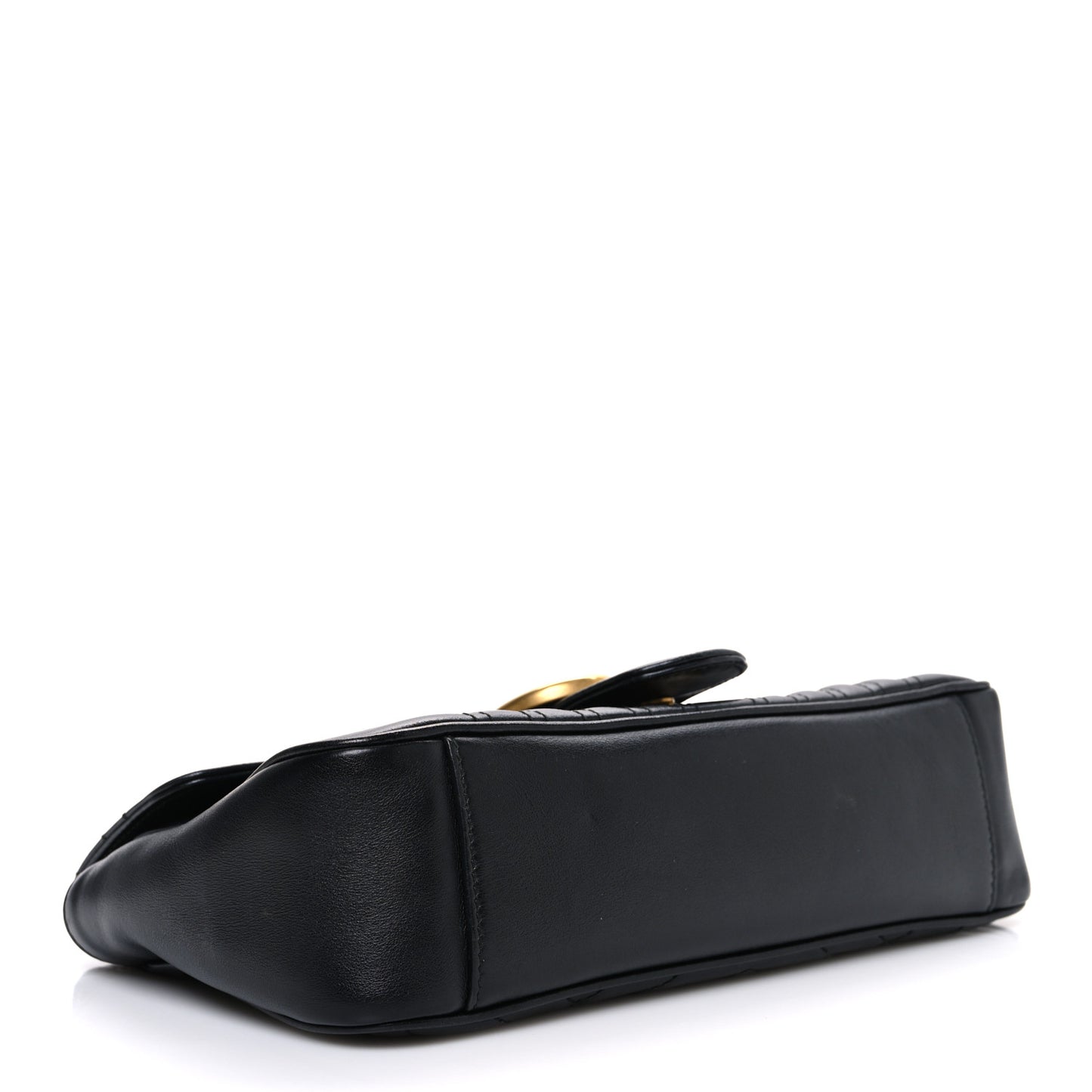 Calfskin Matelasse Small GG Marmont Shoulder Bag Black