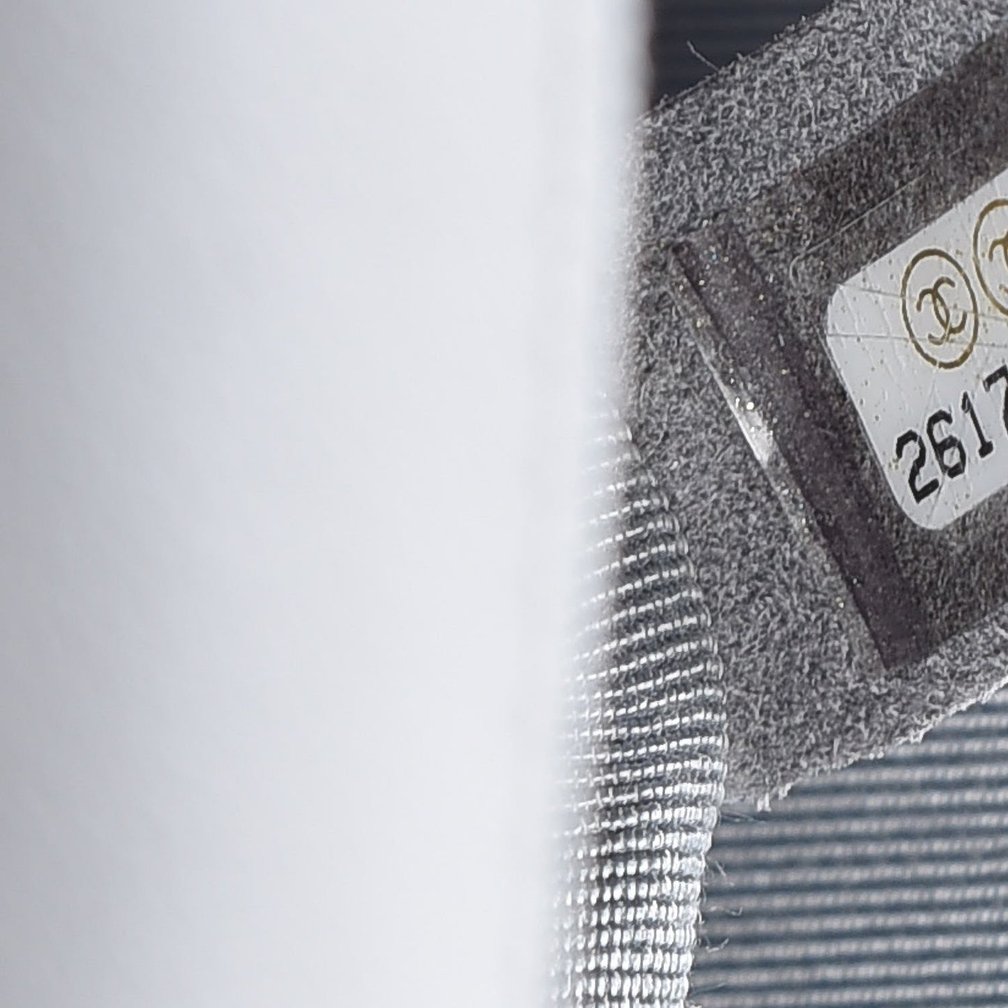 Calfskin Chevron Quilted Medium Statement Flap Grey