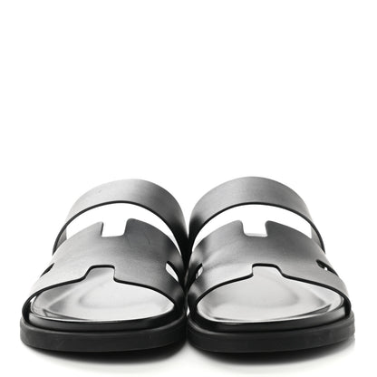 Hermes Calfskin Mens Chypre Sandals 43 Black 2 of 10