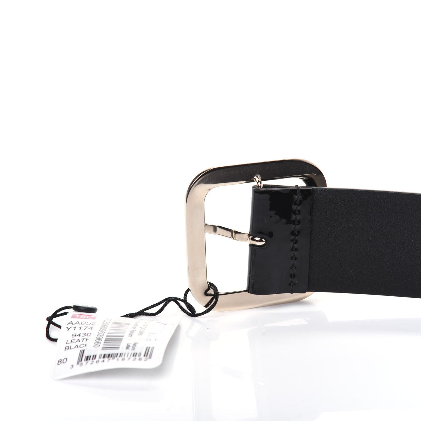Patent Calfskin Belt 80 32 Black