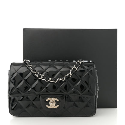 Chanel Patent Calfskin Quilted Mini Rectangular Flap Black 14 of 14