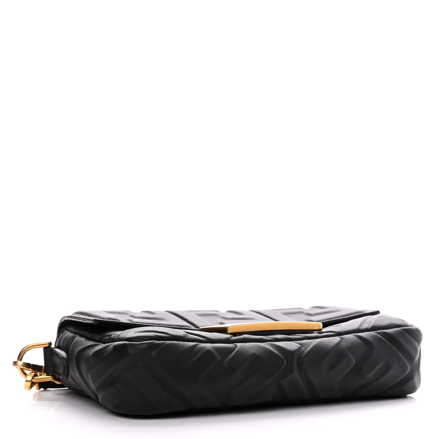 Fendi Nappa FF 1974 Embossed Mini Baguette Black 4 of 10