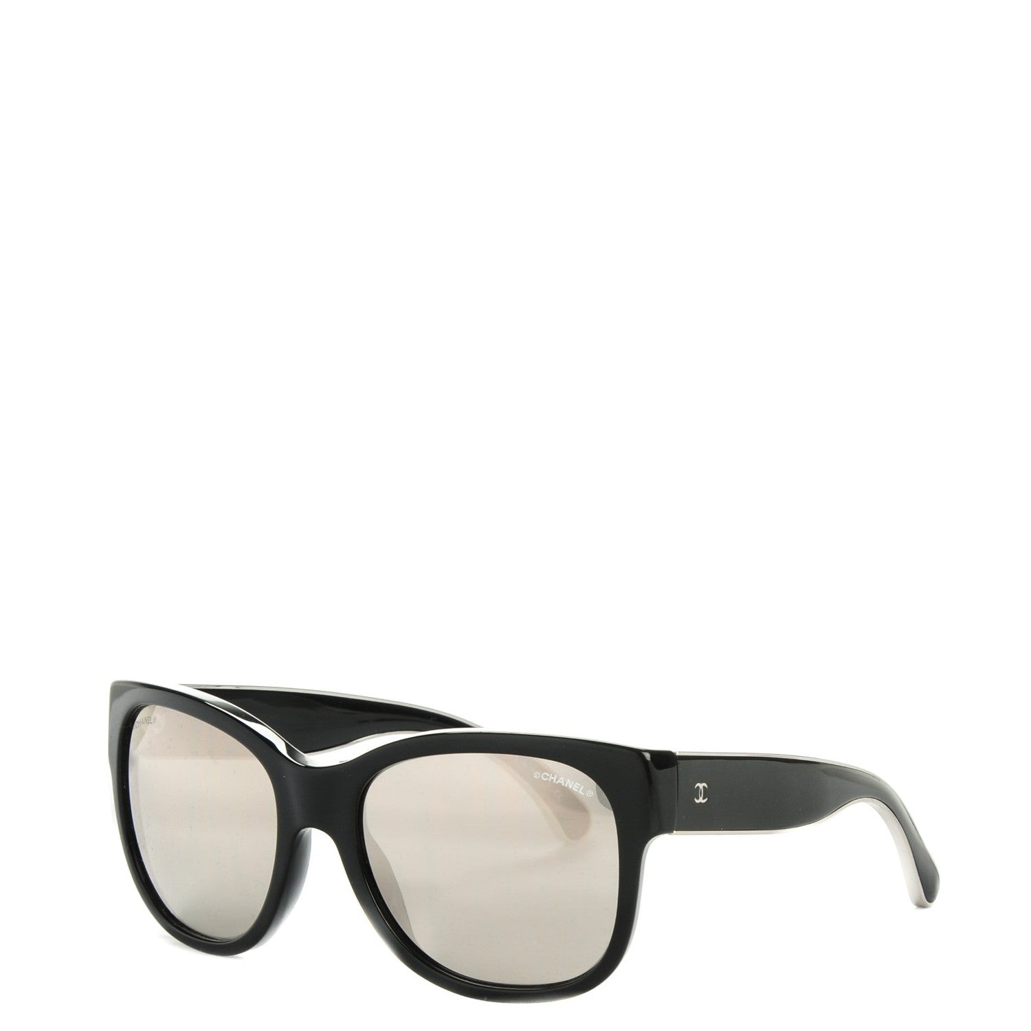 Chanel Mirrored CC Sunglasses 5270 Black Silver 1 of 7