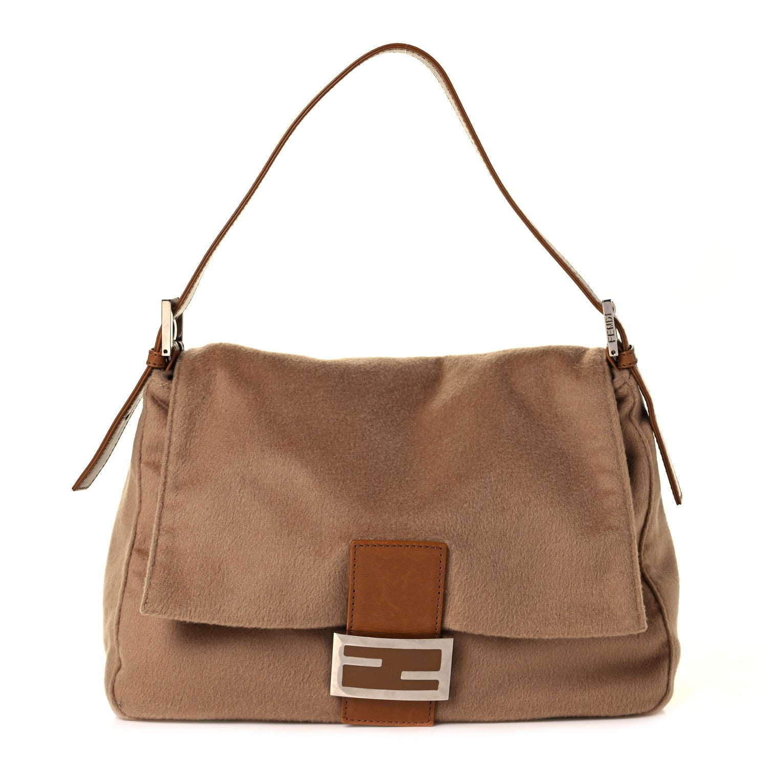 Fendi Cashmere Mama Baguette Brown 1 of 8