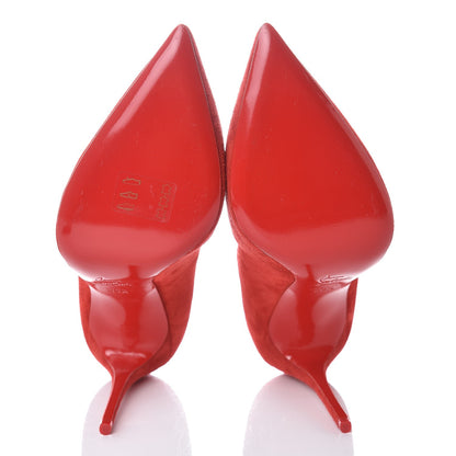 Christian Louboutin Veau Velours Pigalle Follies 100 Pumps 39.5 Flamenco 5 of 8
