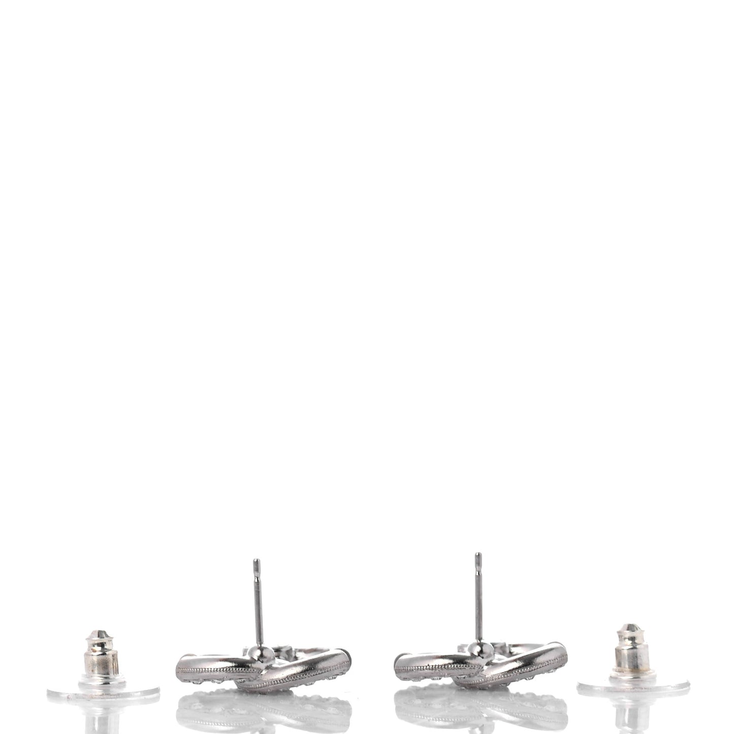 Crystal CC Earrings Silver