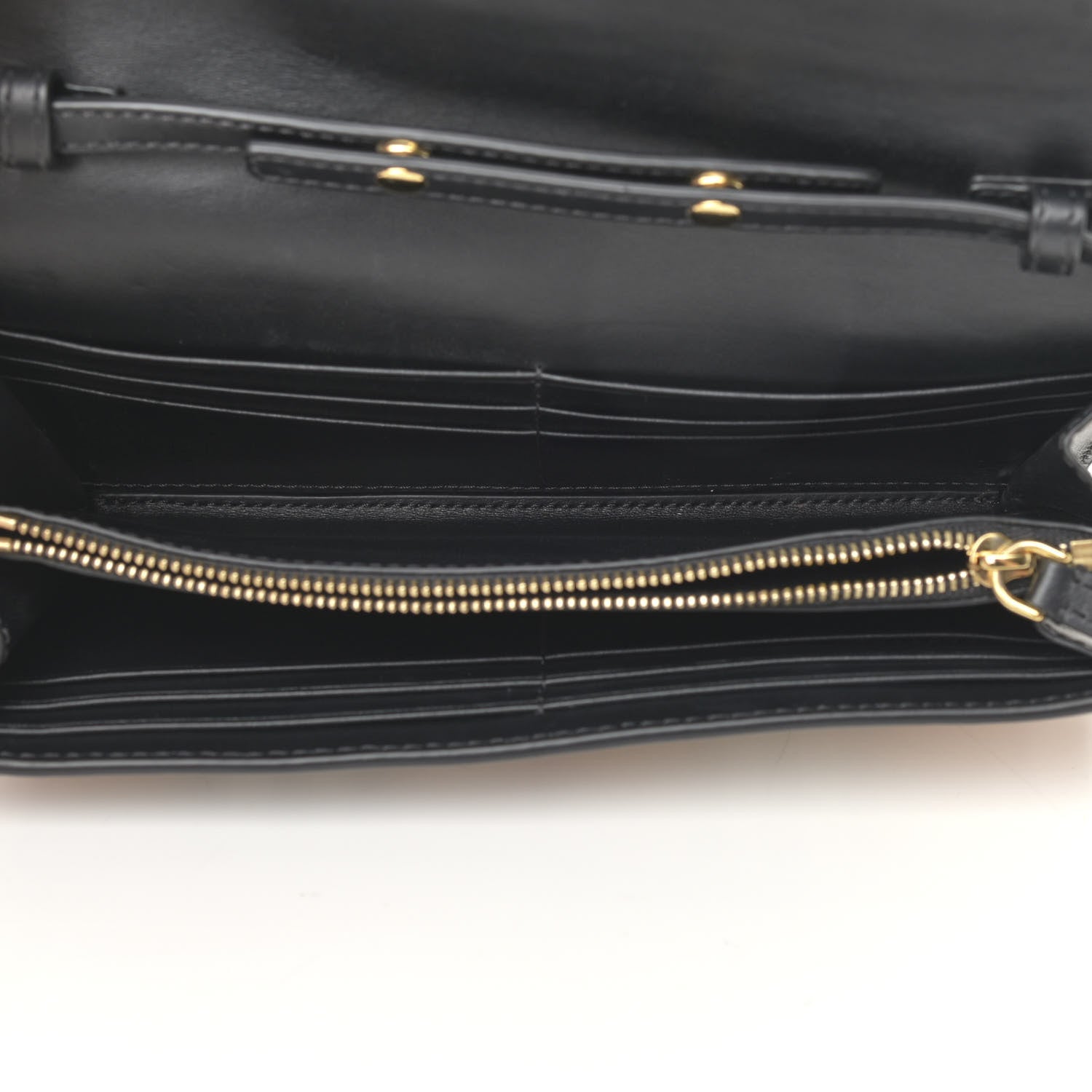 Burberry Haymarket Check Henley Wallet On Chain Black 5 of 13