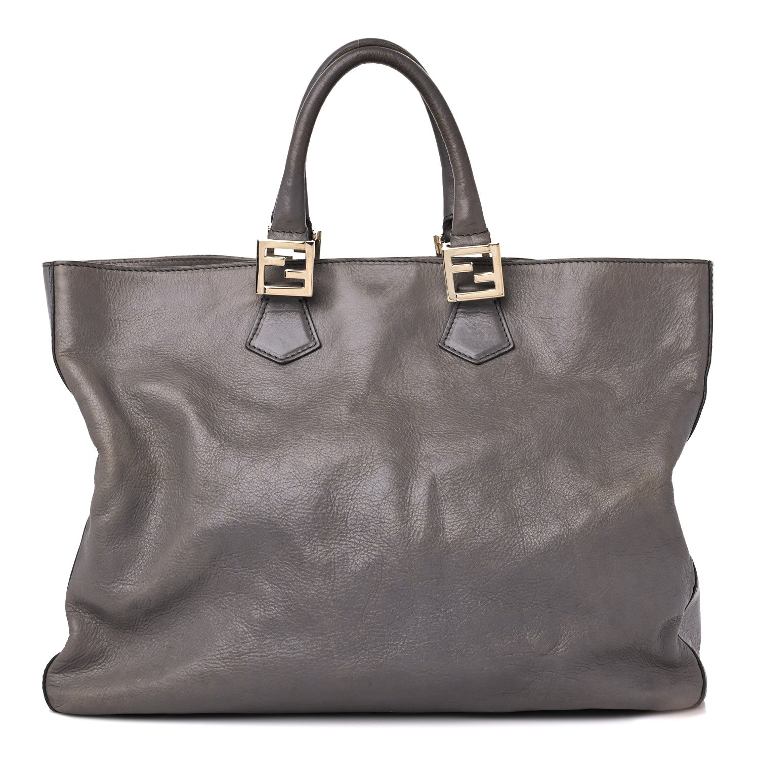 Fendi Vitello Acqua Large Twins Tote Grigio Scuro 1 of 22