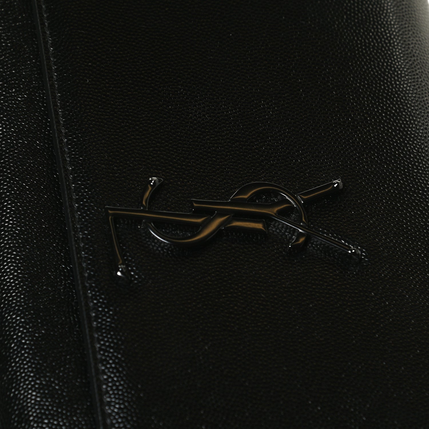 Saint Laurent Grain De Poudre Medium Classic Monogram Kate Satchel Black 11 of 12