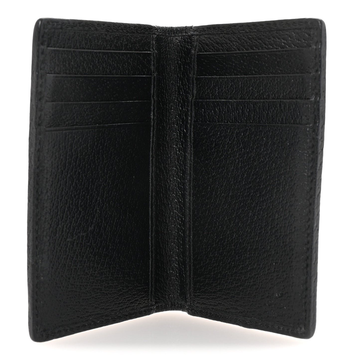 Canvas Monogram Jumbo GG Textured Dollar Calfskin Card Case Black