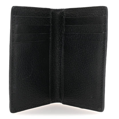 Gucci Canvas Monogram Jumbo GG Textured Dollar Calfskin Card Case Black 5 of 7
