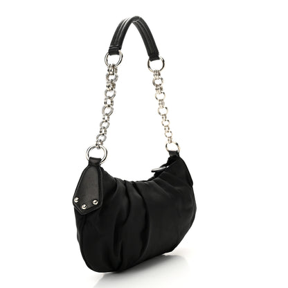 Prada Tessuto Nylon Beaded Bag Black 3 of 10