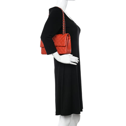 Chanel Lambskin Quilted Medium Double Flap Red 2 of 10