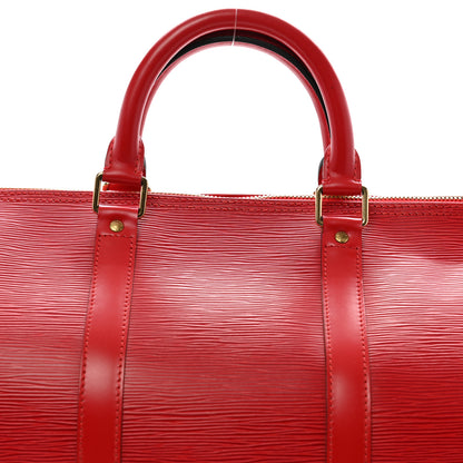 Louis Vuitton Epi Keepall 50 Castillan Red 7 of 12