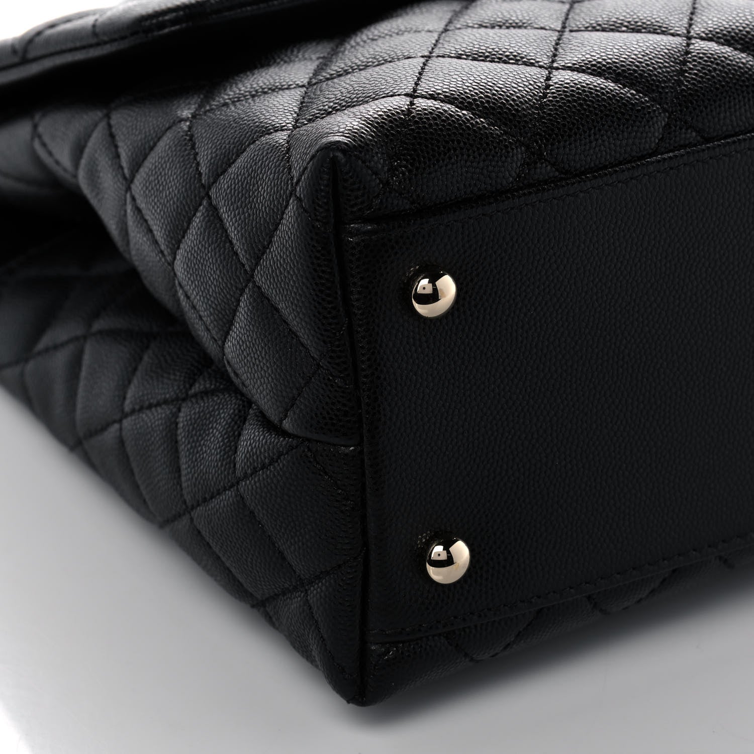 Chanel Caviar Quilted Medium Coco Handle Flap Black 10 of 11