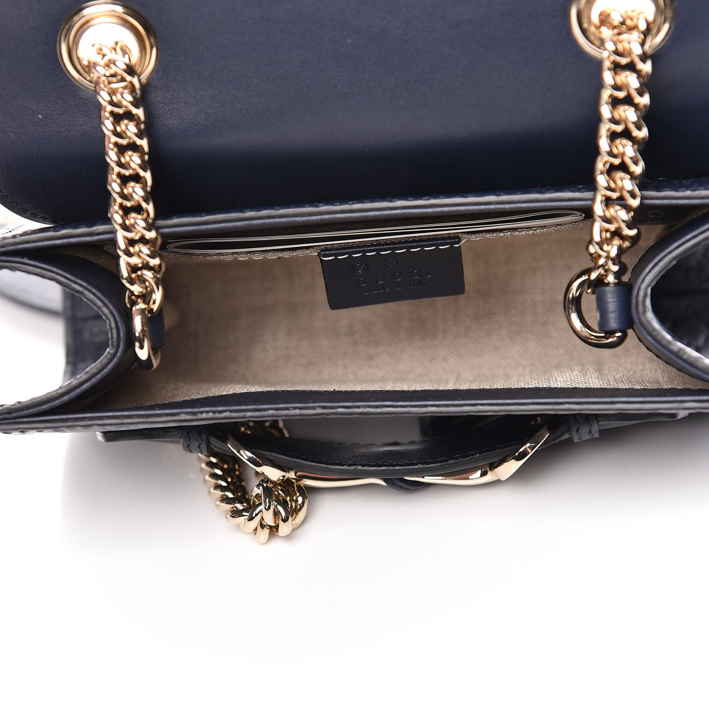Microguccissima Mini Emily Chain Shoulder Bag Blue
