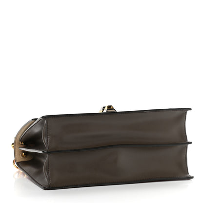Fendi Calfskin Kan I Shoulder Bag Red Multicolor 4 of 11