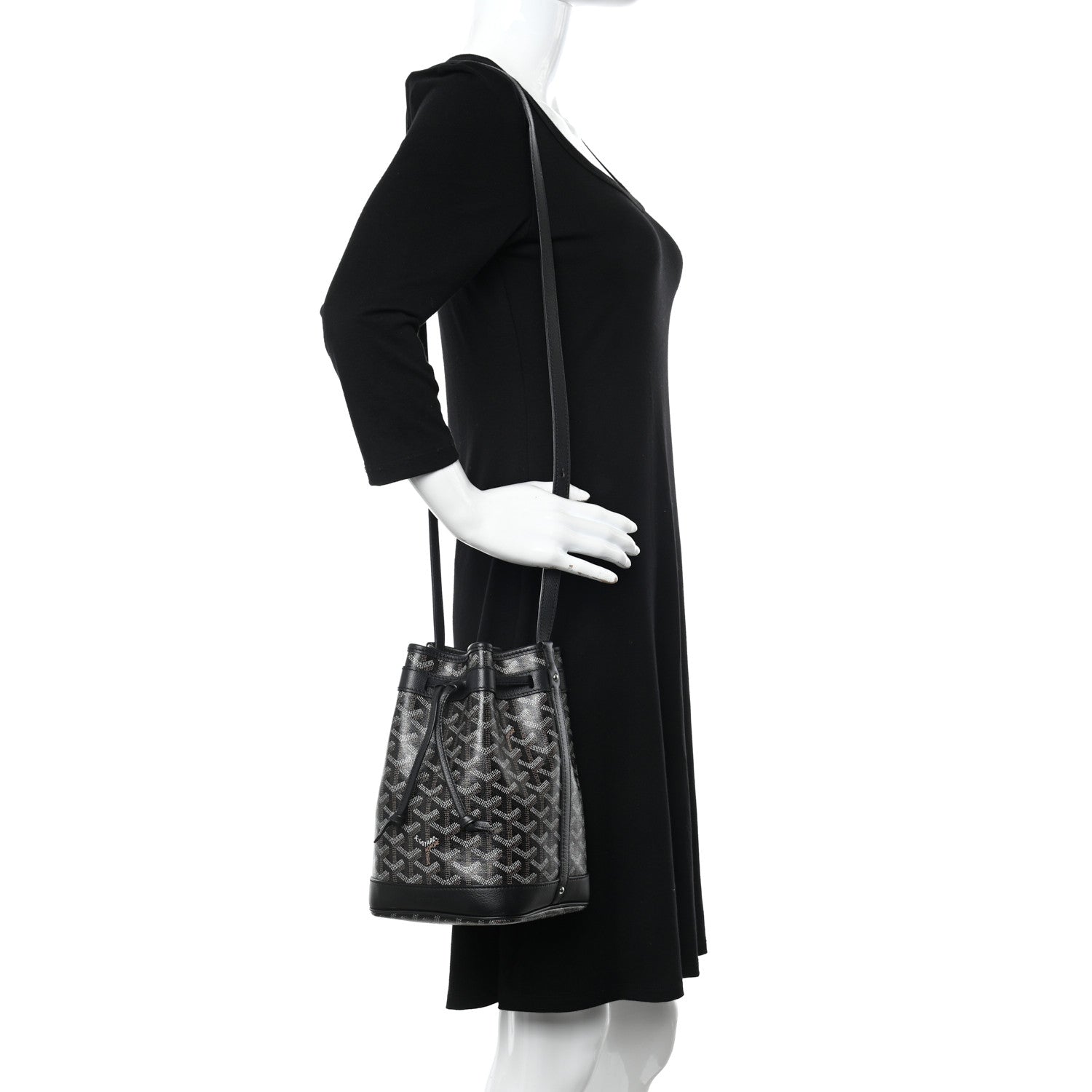 Goyard Goyardine Petit Flot Bucket Bag PM Black 3 of 9