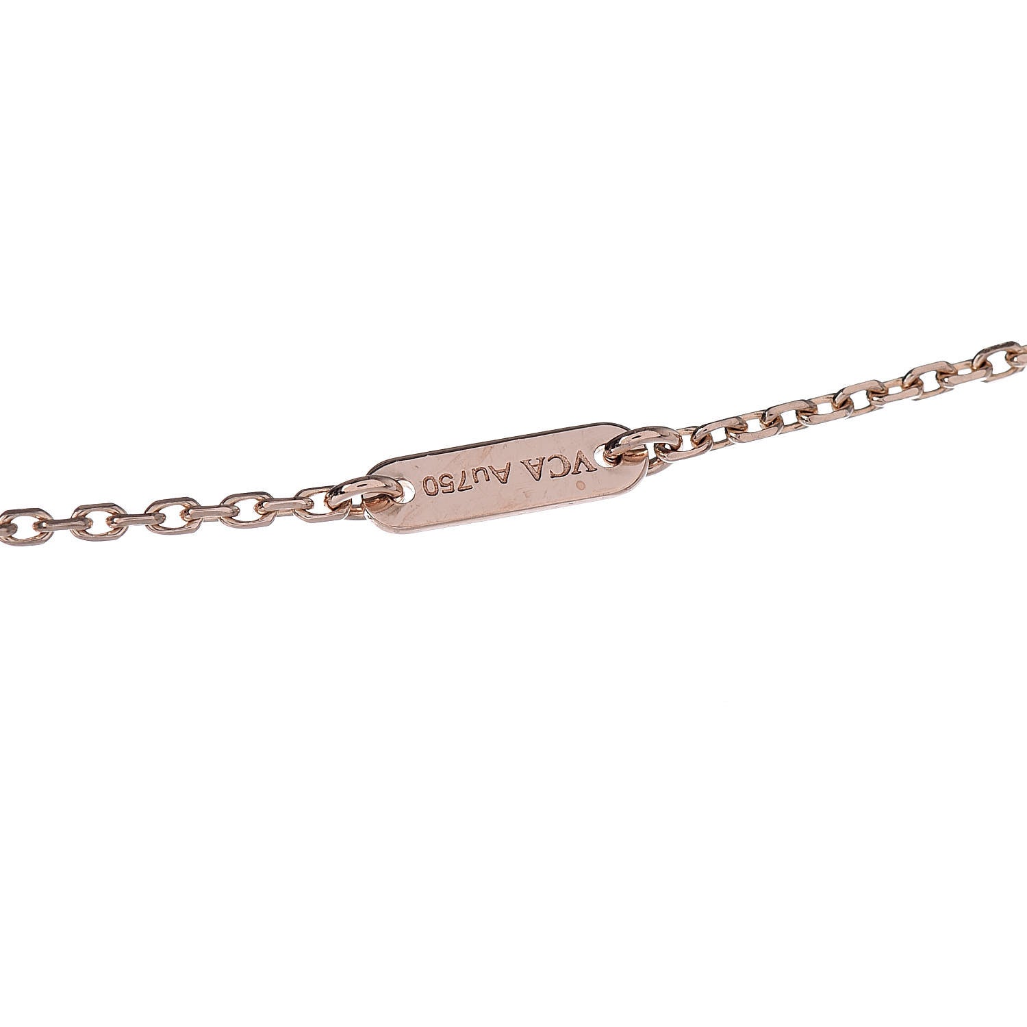 Van Cleef & Arpels 18K Rose Gold Carnelian Sweet Alhambra Pendant Necklace 6 of 8
