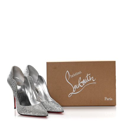 Christian Louboutin Glitter Specchio Hot Chick 100 Pumps 41 Silver 8 of 8
