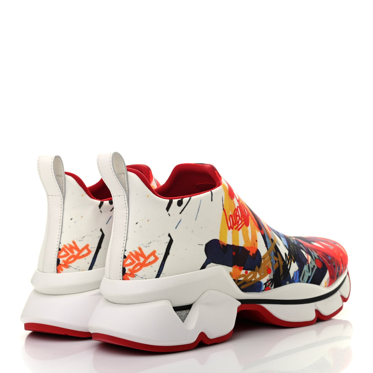 Christian Louboutin Neoprene Space Run Loubileo Donna Flat Sneakers 38 Multi 7 of 14