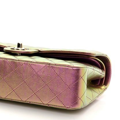 Chanel Iridescent Lambskin Quilted Medium Double Flap Purple 10 of 11