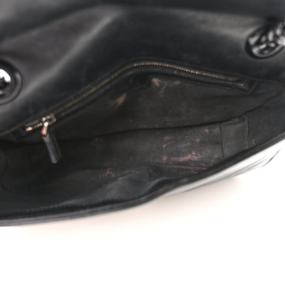 Gucci Calfskin Matelasse Monochrome Medium GG Marmont Shoulder Bag Black 5 of 10