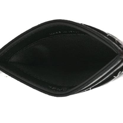 Chanel Lambskin Camellia Embossed Card Holder Black White 5 of 8